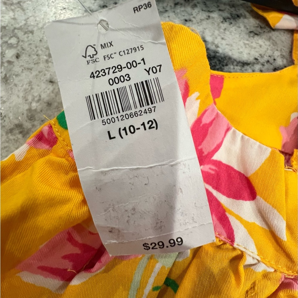NWT🌼OLD NAVY Yellow & Pink Floral A-Line Sundress - Picture 9 of 9